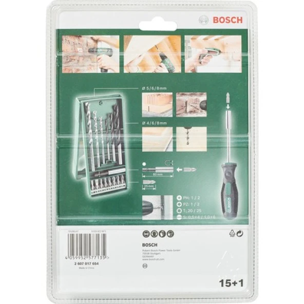 Bosch X-Line 15+1 Parça Mini Aksesuar Seti - Resim 5