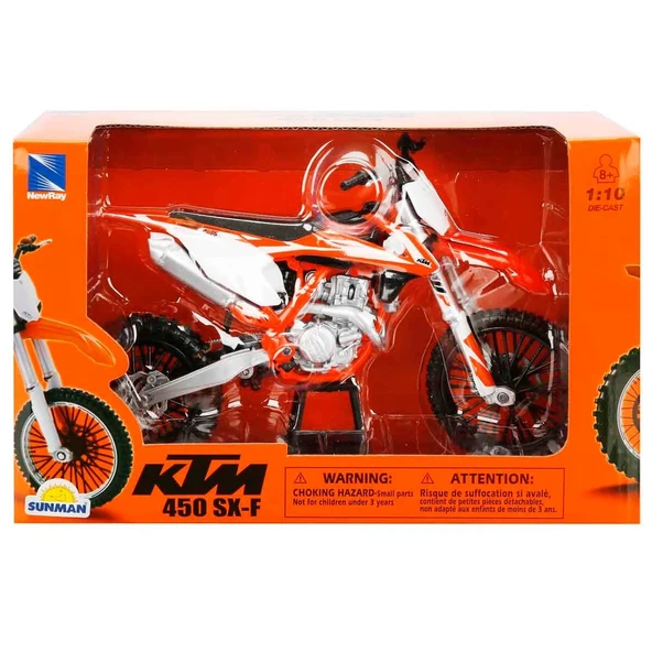 Sunman 1:10 KTM 450 SX-F 2014  -  20 cm Model Motor S00057623 ürün görseli 1