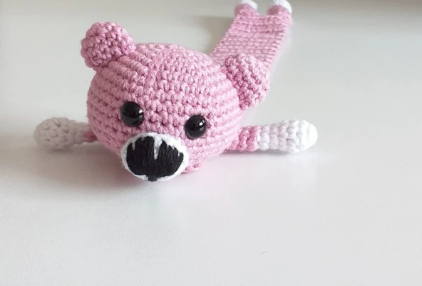 Ayıcık Modeli Amigurumi Organik Kitap Ayracı ürün görseli 1