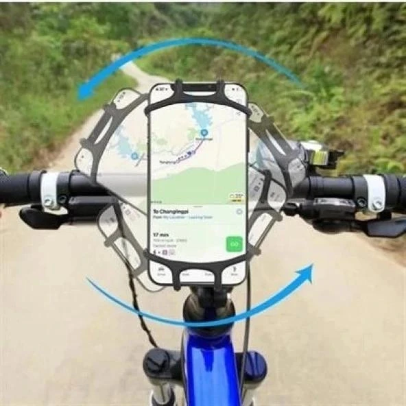 Universal Bisiklet Motosiklet Çocuk Arabası Silikon 360 Derece Telefon Tutucu Tüm Modellerle ürün görseli 1