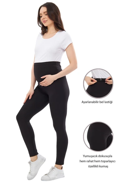 Luvmabelly MYRA8200 Toparlayıcı Mevsimlik Beli Ayarlanabilir Hamile Tayt ürün görseli 1