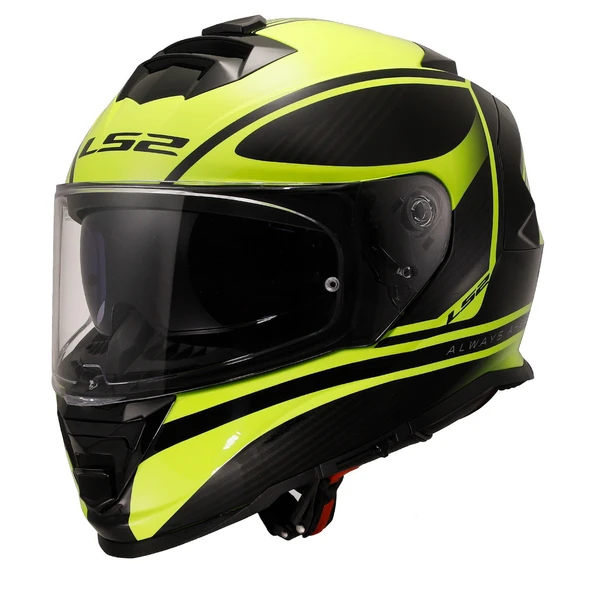LS2 Storm 2 Dodger Neon Sarı Kapalı Motosiklet Kaskı ürün görseli 1