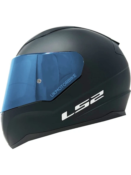 Ls2 Rapıd 2 Mat Siyah Fullface Motosiklet Kaskı Mavi Camlı ürün görseli 1