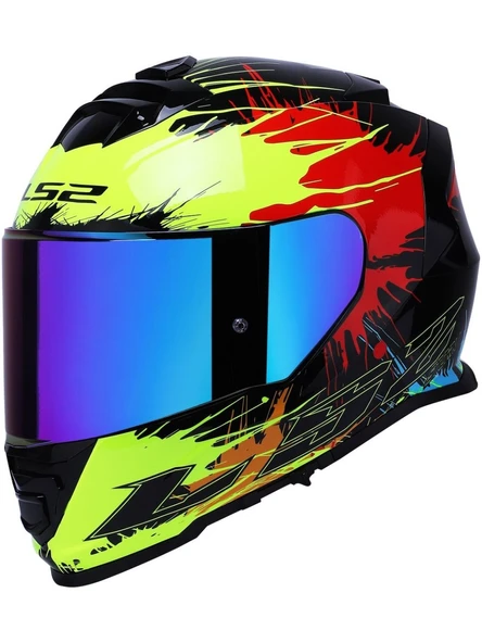 LS2 Storm 2 Drop Kapalı Motosiklet Kaskı Gökkuşağı Camlı ürün görseli 1