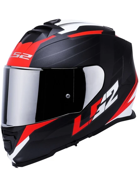 LS2 Storm 2 Nerve Kırmızı Kapalı Motosiklet Kaskı Gri Camlı ürün görseli 1