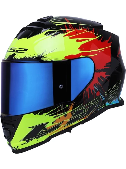 LS2 Storm 2 Drop  Kapalı Motosiklet Kaskı Mavi Camlı ürün görseli 1