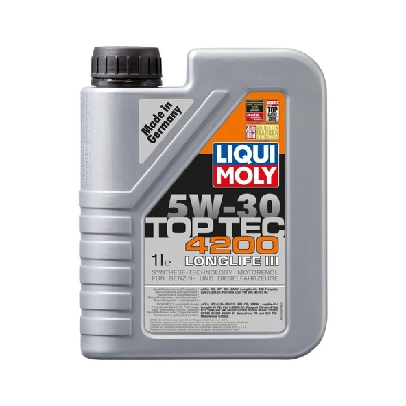 Liqui Moly Top Tec 4200 Longlife III 5W 30 Motor Yağı 1 Litre 8972 ürün görseli 1