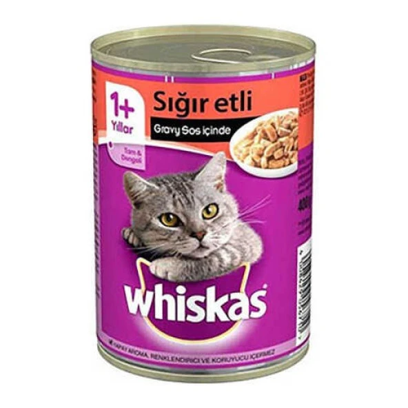 Whiskas  400 Gr Sığırlı Konserve Mama ürün görseli 1