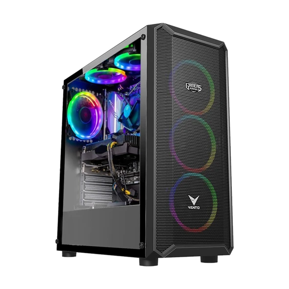 GAMERS ARENA VENTO VG16AL MESH 4x120MM RGB FAN E-ATX GAMING KASA ürün görseli 1
