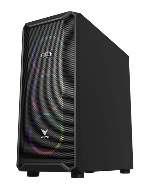 GAMERS ARENA VENTO VG16AL MESH 4x120MM RGB FAN E-ATX GAMING KASA - Resim 4