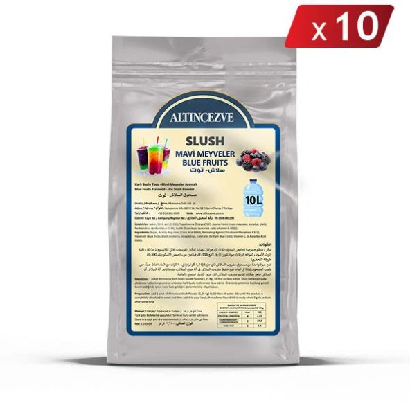 Altıncezve Ice Slush Karlı Buzlu Karlama Tozu | Mavi Meyveler 1.250 Gr - 10 L x 10 Adet ürün görseli 1