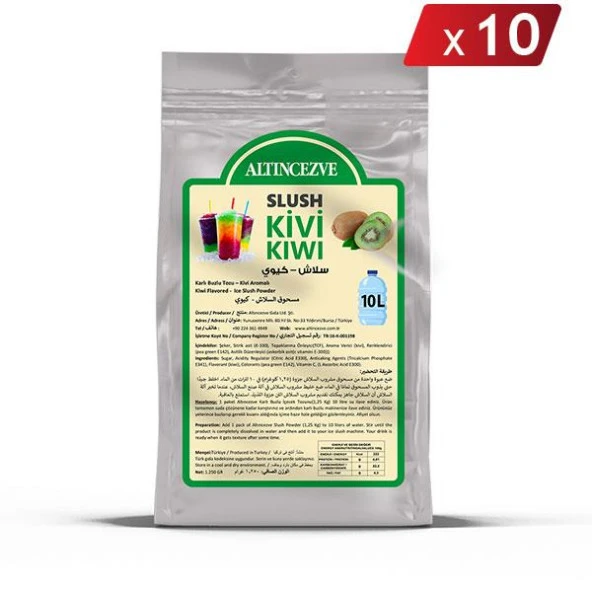 Altıncezve Ice Slush Karlı Buzlu Karlama Tozu | Kivi 1.250 Gr - 10 L x 10 Adet ürün görseli 1