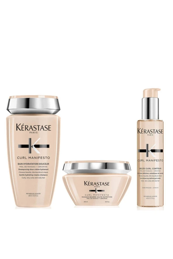Curl Manifesto Bukle Belirginleştirici Şampuan 250 Ml + Maske 200 + Serum 150 Ml ürün görseli 1