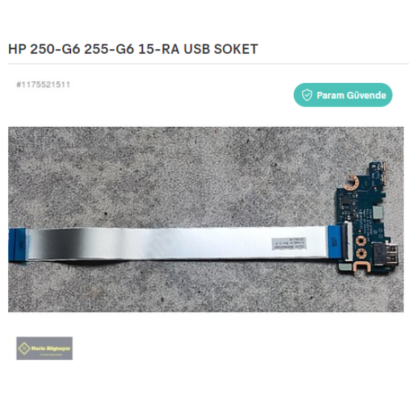 HP 250-G6 255-G6 15-RA 15-BS 15-BW USB SOKET ürün görseli 1