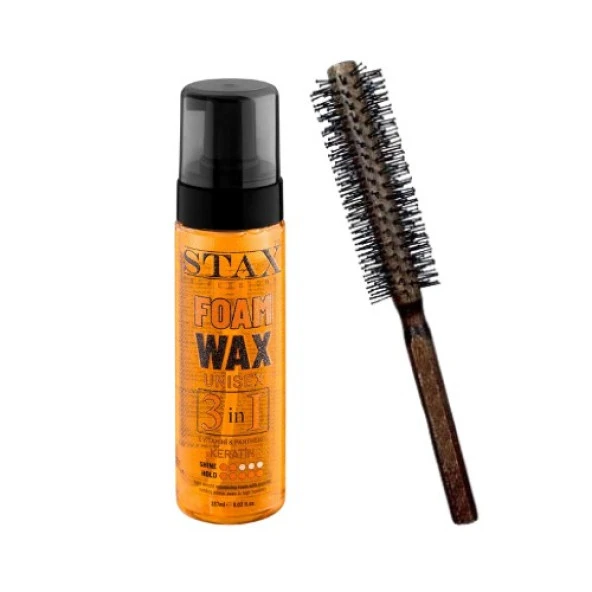 TRISTAX FOAM WAX 3İN1 KERATİN SAÇ KÖPÜĞÜ 237 ML ÖZEL FÖN FIRÇALI SET ürün görseli 1