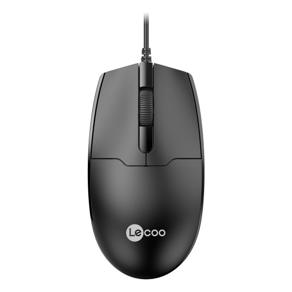 Lenovo Lecoo MS101 USB Kablolu 1200DPI 3 Tuşlu Optik Mouse Siyah ürün görseli 1