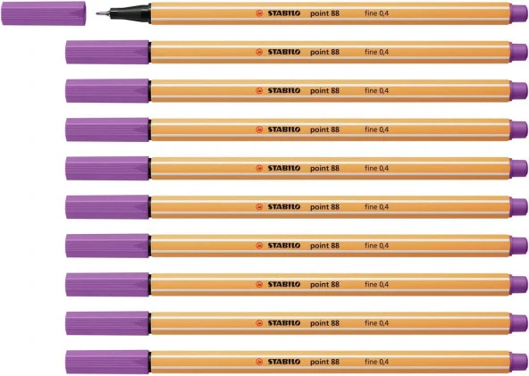 Stabilo Keçe Uçlu İnce Kalem 88 Point 0.4 MM Erik Moru İnce Keçe Uçlu Kalem (10 Lu Paket) ürün görseli 1