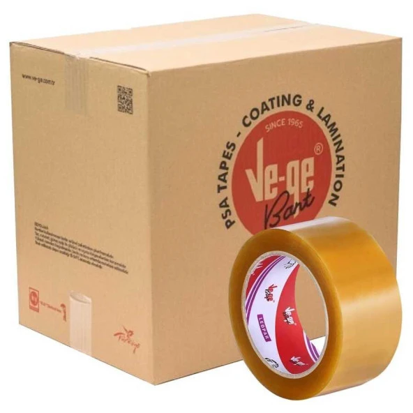 Vege Koli Bantı Leopar 45 MM x 100 Metre Şeffaf Koli Bandı (1 Koli 48 Adet) ürün görseli 1
