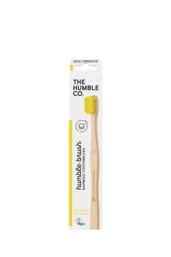 Humble Brush Yetişkin Ultra Yumuşak Bambu Diş Fırçası Sarı ürün görseli 1