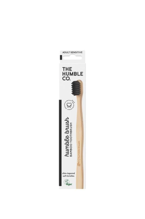 Humble Brush Yetişkin Ultra Yumuşak Bambu Diş Fırçası Siyah ürün görseli 1