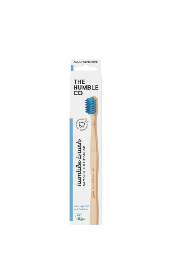 Humble Brush Yetişkin Ultra Yumuşak Bambu  Diş Fırçası Mavi ürün görseli 1
