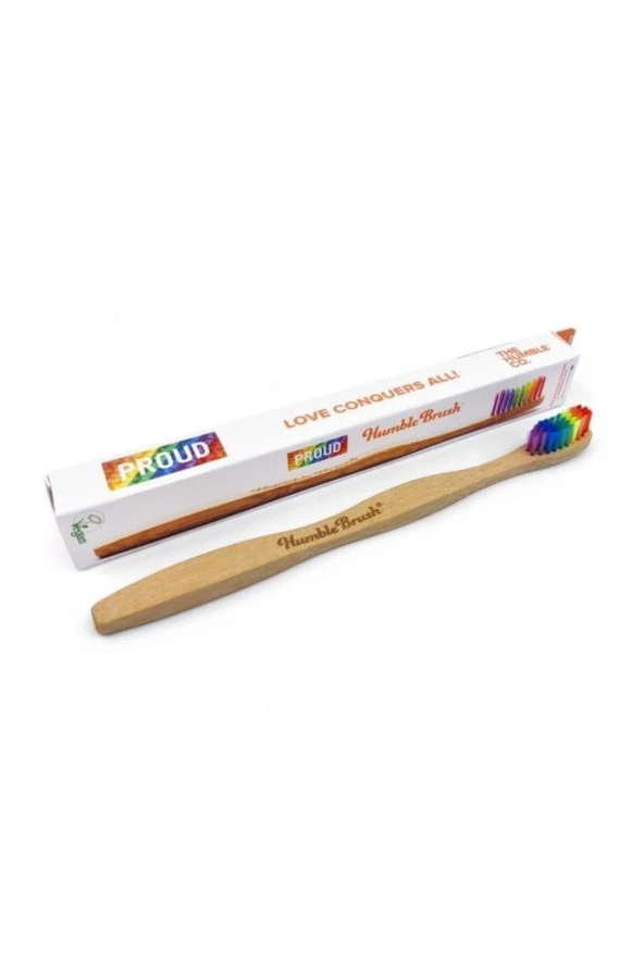 Humble Brush Adult Medium Rainbow Toothbrush Diş Fırçası ürün görseli 1