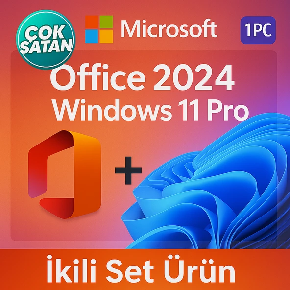 WİNDOWS 11 PRO + OFFİCE 2024 PRO PLUS LİSANS ANAHTARI ürün görseli 1