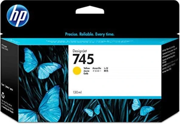 HP 745 Yellow Sarı 130ML Plotter Kartulu F9J96A ürün görseli 1