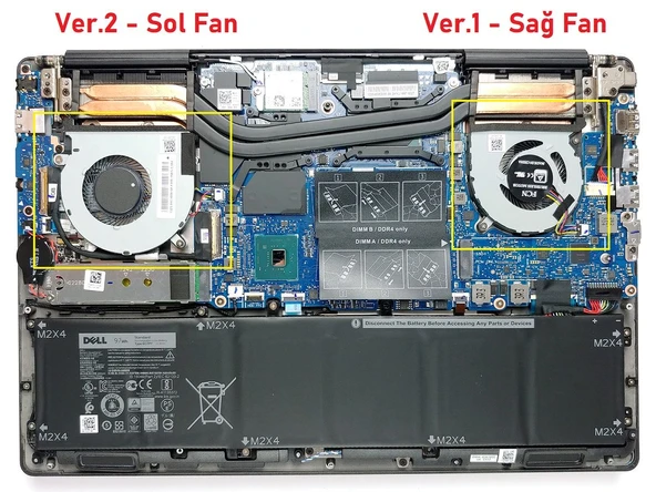 Dell Inspiron 15-7591 Fan V2 (Sol Fan) ürün görseli 1