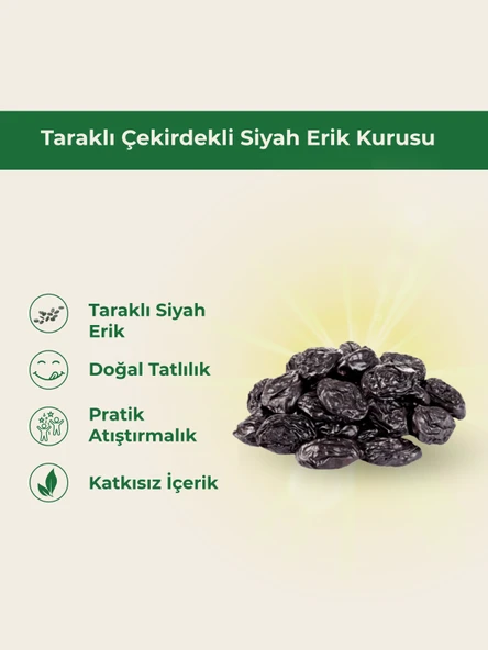 Taraklı Çekirdekli Siyah Erik Kurusu 1 KİLOGRAM - Resim 2