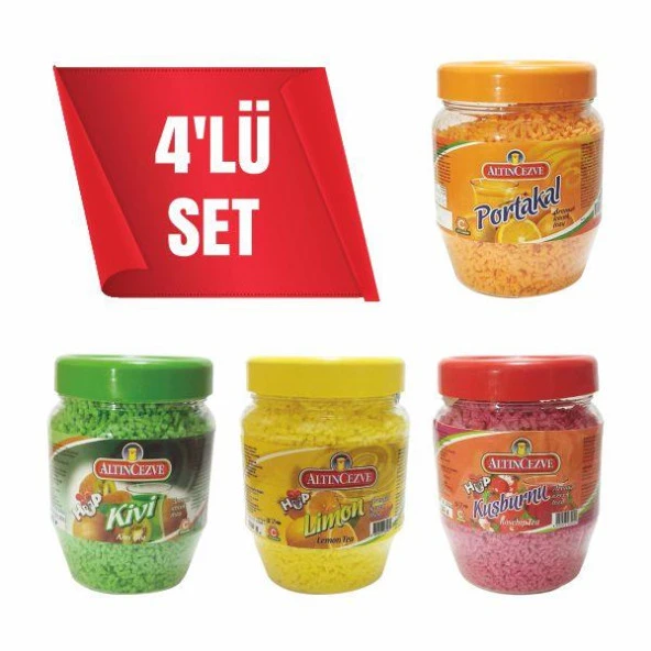 Altıncezve Granül Oralet 4 lü Paket 300Gr x 4 Adet (Portakal,Limon,Kuşburnu,Kivi) ürün görseli 1