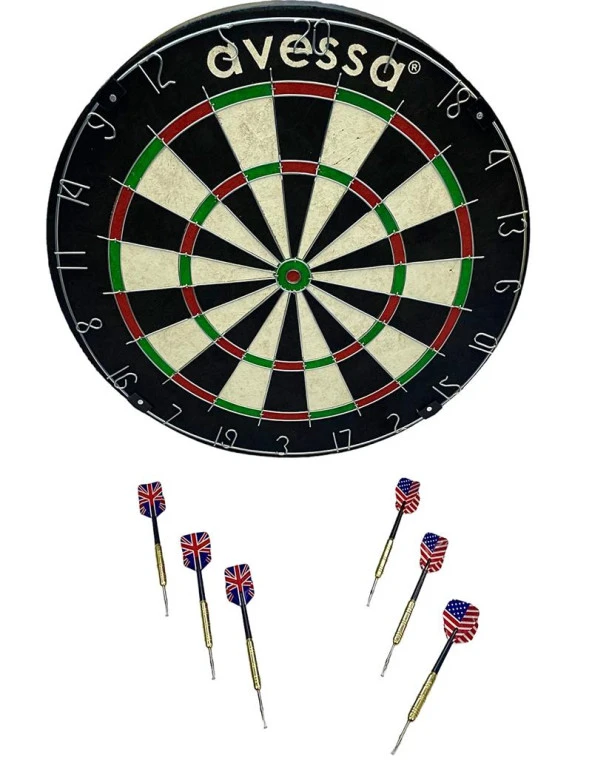 Avessa Dart-150 Sisal Profesyonel Dart Tahtası Seti ürün görseli 1