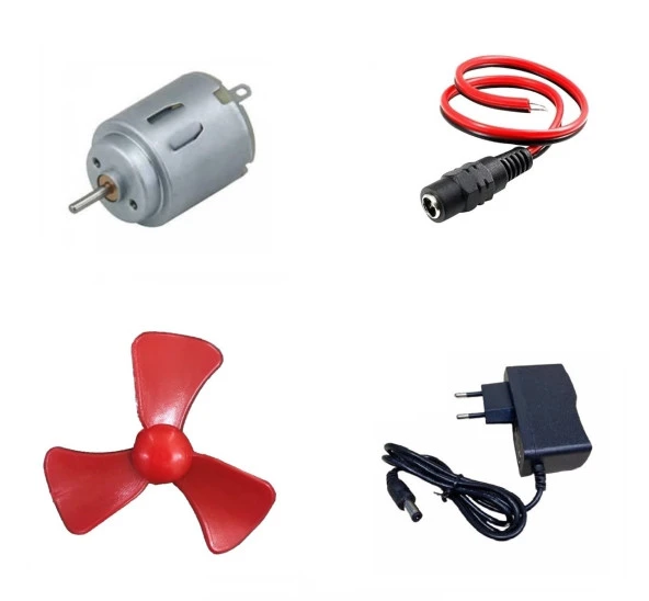 Adaptörlü Motor Pervane Soketli Elektrik Deney Seti - Öğrenci Elektrik Devresi ürün görseli 1