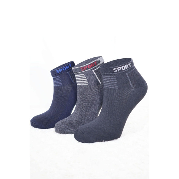 Erkek Unisex 8 Çift Pamuklu Basic Derbili Pamuklu Çorap - Resim 2