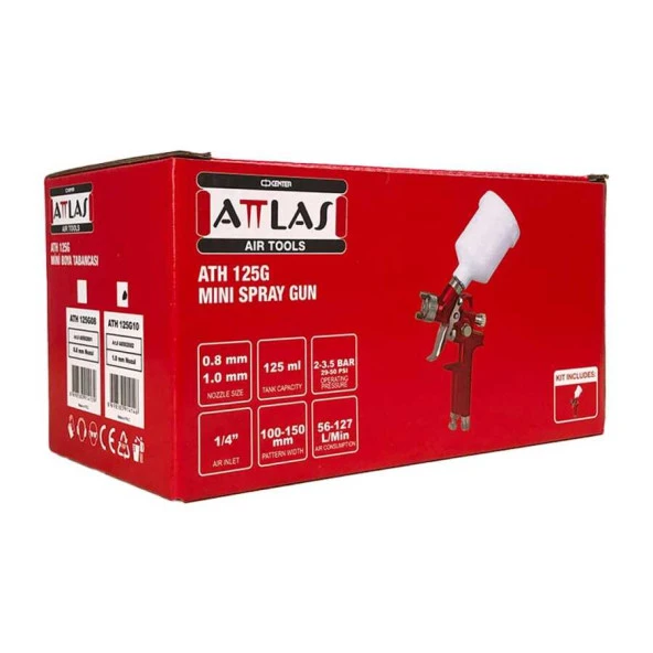 Attlas Mini Sprey Boya Tabancası ATH 125G08 - Resim 3