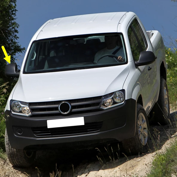 VW Amarok 2010-2016 Sağ Dış Ayna Üst Kapağı Siyah 2H0857528B ürün görseli 1