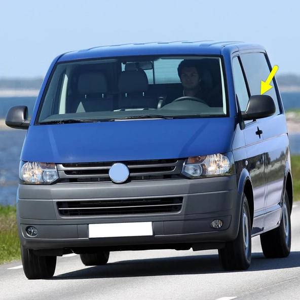 VW Transporter T6 2010-2015 Sol Dış Ayna Üst Kapağı Siyah 7E1857527F ürün görseli 1