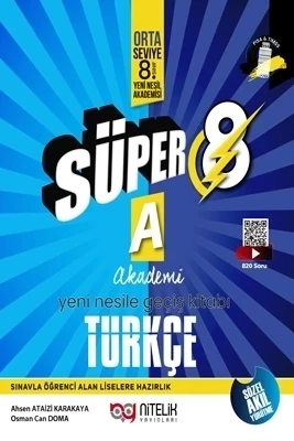 Nitelik Yayınları 8. Sınıf Yeni Nesil Süper Türkçe (A) Soru Kitabı ürün görseli 1