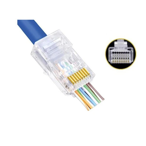 Elitstore RJ45 Konnektör Yeni Nesil Açık Uçlu 100 Lü Paket ürün görseli 1