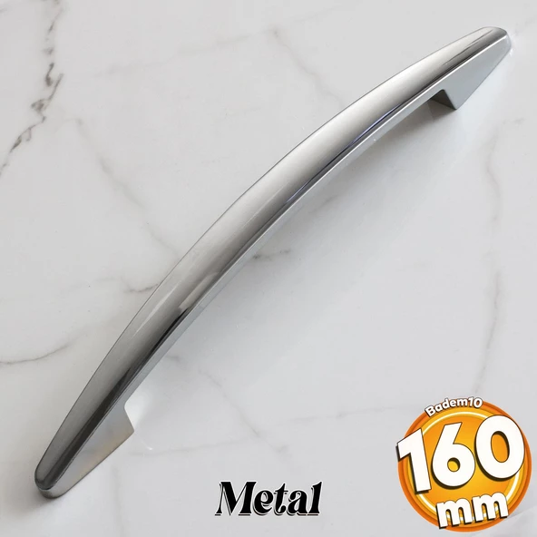 Oluk 160 mm Krom Metal Kulp Mobilya Mutfak Çekmece Dolap Dolabı Kapak Kulpları Kulbu Kulpu 16 cm ürün görseli 1