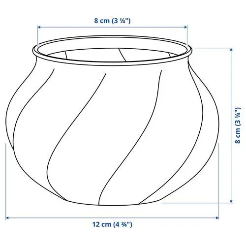 IKEA VILJESTARK Dekoratif Cam Vazo 8 cm - Resim 4