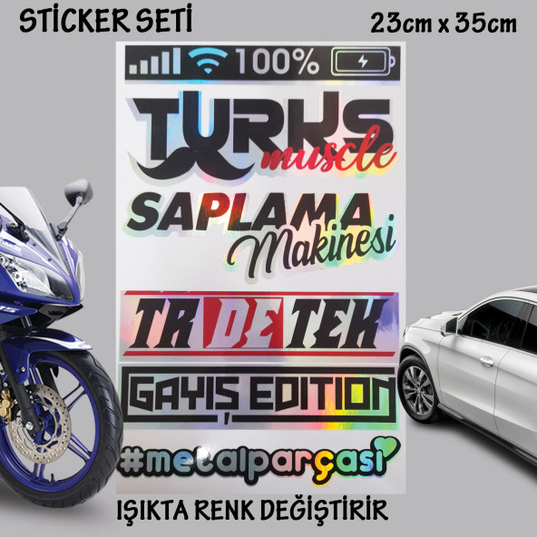 saplama makinesı otomobil motosiklet cam uyumlu çoklu oto sticker - hologram etkili set çıkartma ürün görseli 1