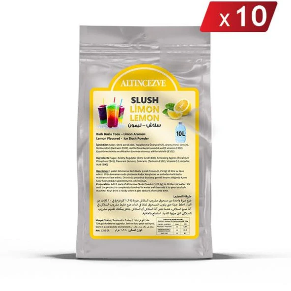 Altıncezve Ice Slush Karlı Buzlu Karlama Tozu | Limon 1.250 Gr - 10 L x 10 Adet ürün görseli 1