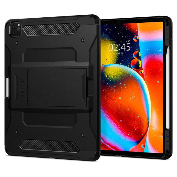 iPad Pro 12.9'' (2020 / 2018) Kılıf, Spigen Tough Armor Pro Black ACS01027 ürün görseli 1