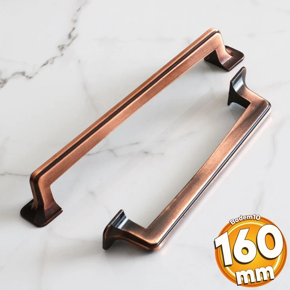 Penguen 160 mm Eskitme Antik Bakır Metal Mobilya Mutfak Çekmece Dolap Dolabı Kulpu Kulbu Kulpları ürün görseli 1