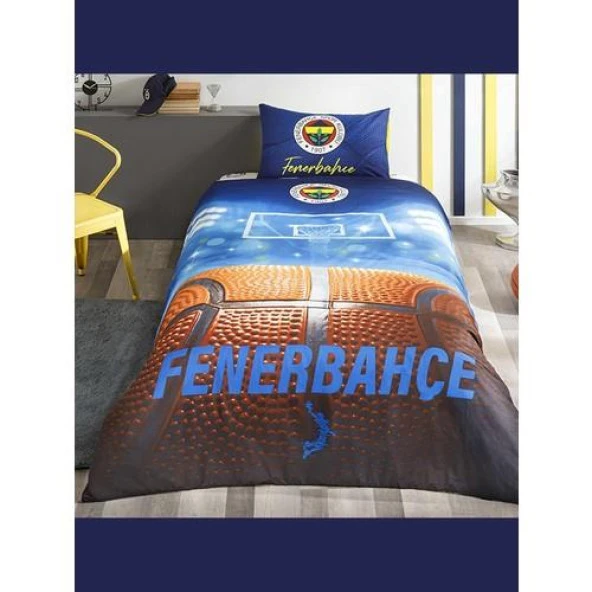 Taç Tek Kişilik Lisanslı Nevresim Takımı Fenerbahçe Basketbol ürün görseli 1