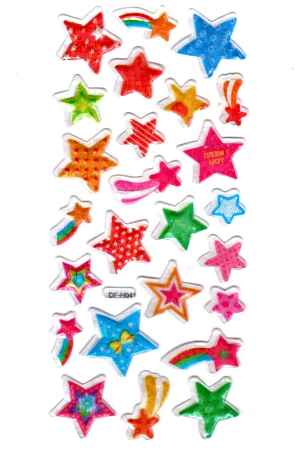 Işıltılı Sticker Kabartmalı Stiker Defter Planlayıcı Etiket (Dfh041)-18x9cm- Kuyruklu Yıldız ürün görseli 1