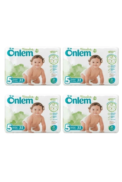 Önlem Botanika 5 Beden Çocuk Bezi İkili Jumbo Junior 32 Li x 4 Adet ürün görseli 1