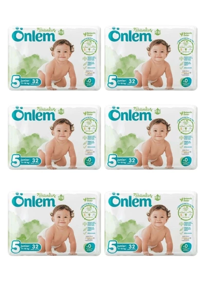 Önlem Botanika 5 Beden Çocuk Bezi İkili Jumbo Junior 32 Li x 6 Adet ürün görseli 1
