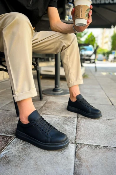 CH979 Santoni CRT Spor Erkek Ayakkabı SIYAH ürün görseli 1